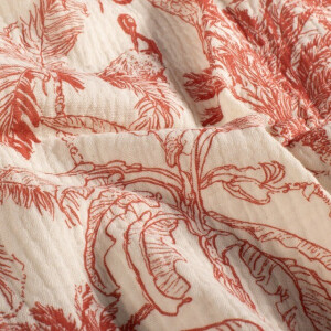 cotton muslin jungle red