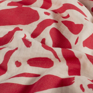 cotton muslin abstract dark red