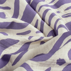 cotton muslin abstract purple