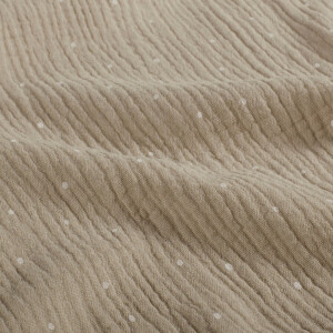 cotton muslin dots beige