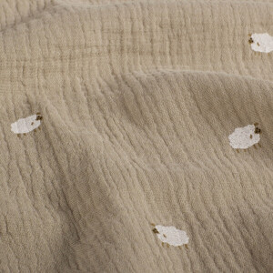 cotton muslin sheep beige