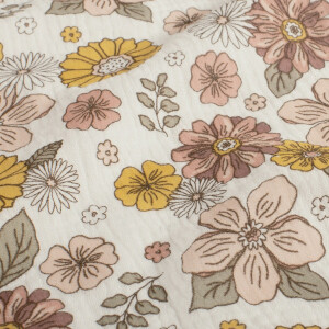 cotton muslin flowers offwhite
