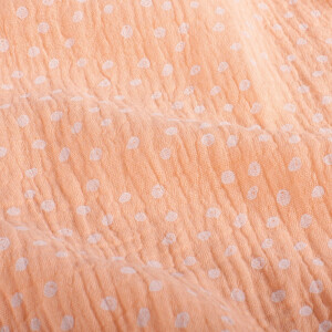 cotton muslin dots pink