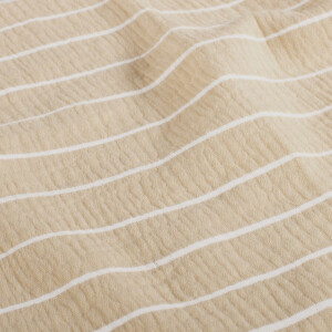 cotton muslin stripes offwhite/beige
