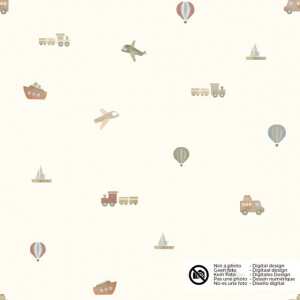 cotton muslin digital printed vehicles offwhite