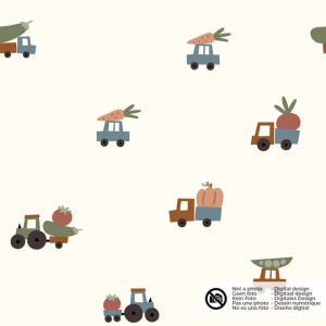 cotton jersey vehicles with vegetables