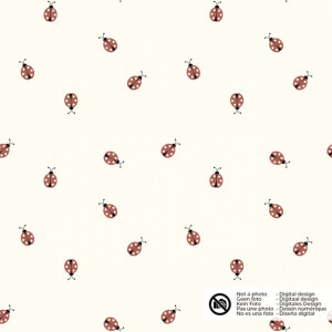 cotton jersey ladybugs offwhite