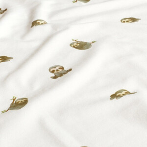 cotton jersey digital print sloth offwhite