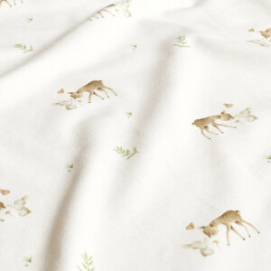 cotton jersey digital print deer offwhite