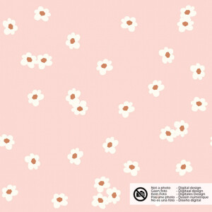 cotton jersey flowers light pink