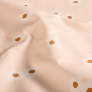 cotton jersey flowers light pink