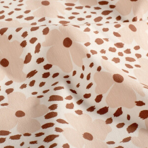 cotton jersey flowers offwhite