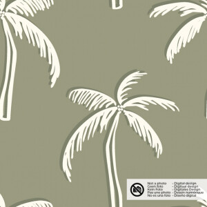 cotton jersey palms olive green