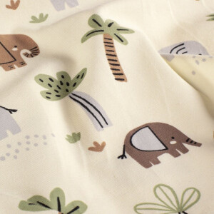 cotton jersey elephants beige