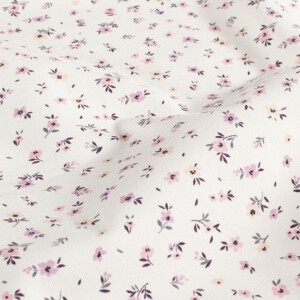 cotton jersey flowers offwhite