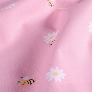 cotton jersey bees pink
