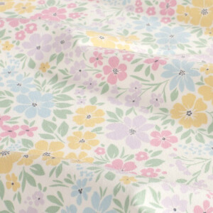 cotton jersey flowers offwhite