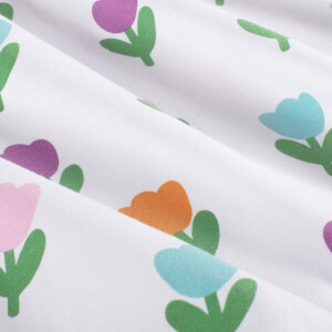 cotton jersey tulips white