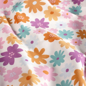 cotton jersey flowers offwhite