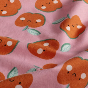 cotton jersey apples pink