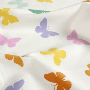 cotton jersey butterflies offwhite