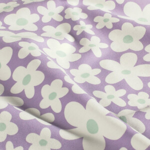 cotton jersey flowers lavender