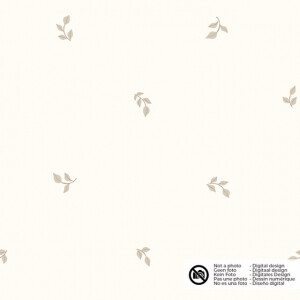 cotton poplin leaves offwhite