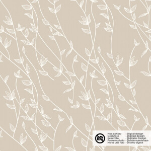 cotton poplin twigs beige