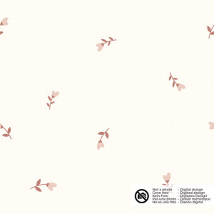 cotton poplin flowers offwhite