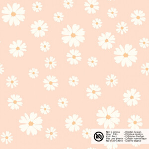 cotton poplin flowers light pink