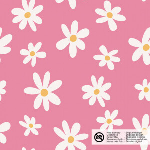 cotton poplin flowers offwhite