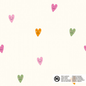 cotton poplin hearts offwhite