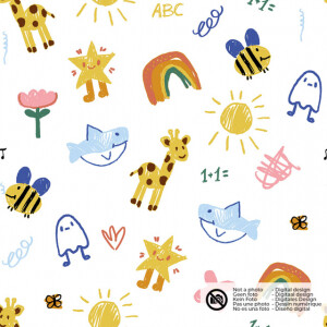 cotton poplin drawings white