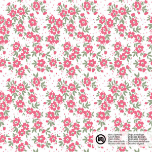 cotton poplin flowers pink