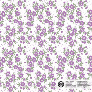 cotton poplin flowers lila