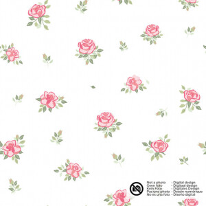 cotton poplin flowers pink