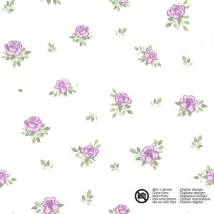 cotton poplin flowers lila