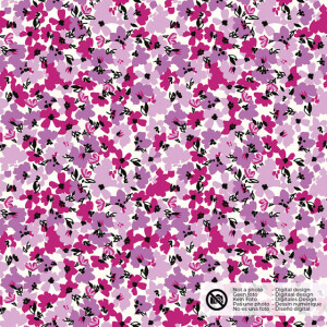 cotton poplin flowers fuchsia