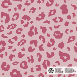 Flanel printed leopard pink