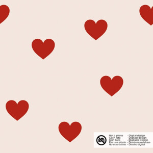 Coral fleece printed hearts nude