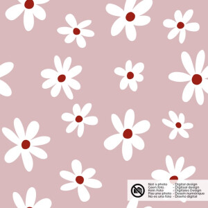 Coral fleece printed flowers pink
