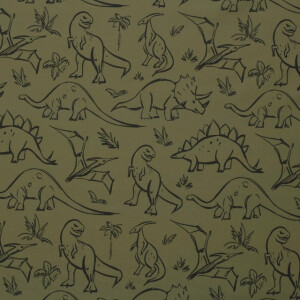 Softshell digital print dinos khaki green