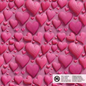 Softshell digital print hearts pink