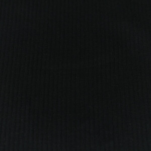 rib jersey solid black