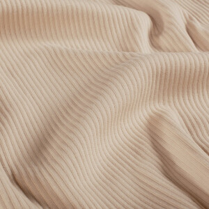Rib jersey solid beige