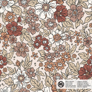 cotton jersey flowers beige