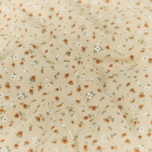 cotton jersey flowers beige
