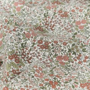 cotton jersey flowers offwhite