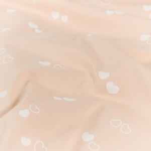 cotton jersey hearts light pink