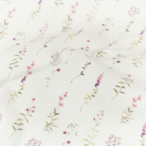 rib jersey digital print flowers offwhite